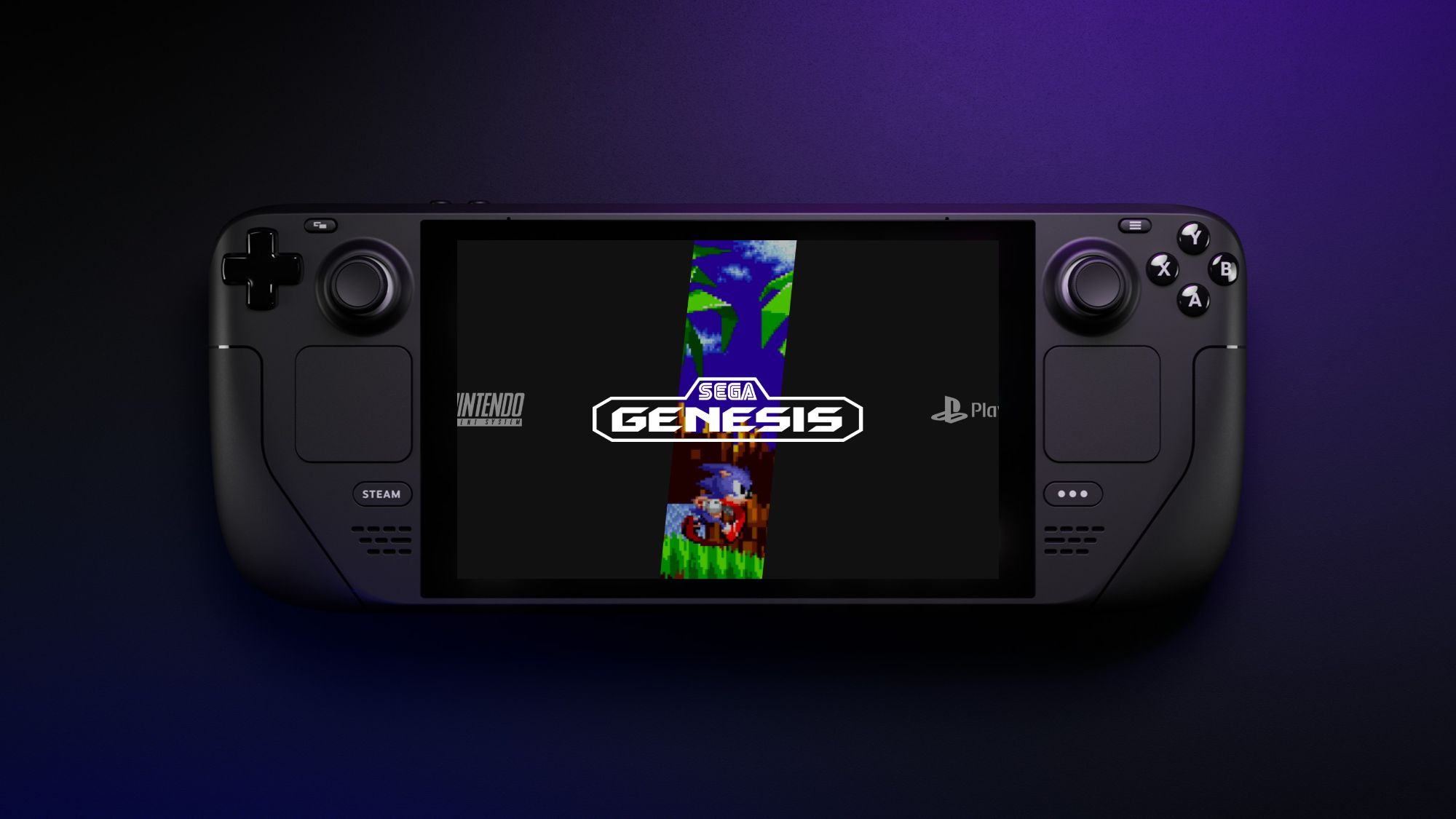 One of the ES-DE Themes with SEGA Genesis visible