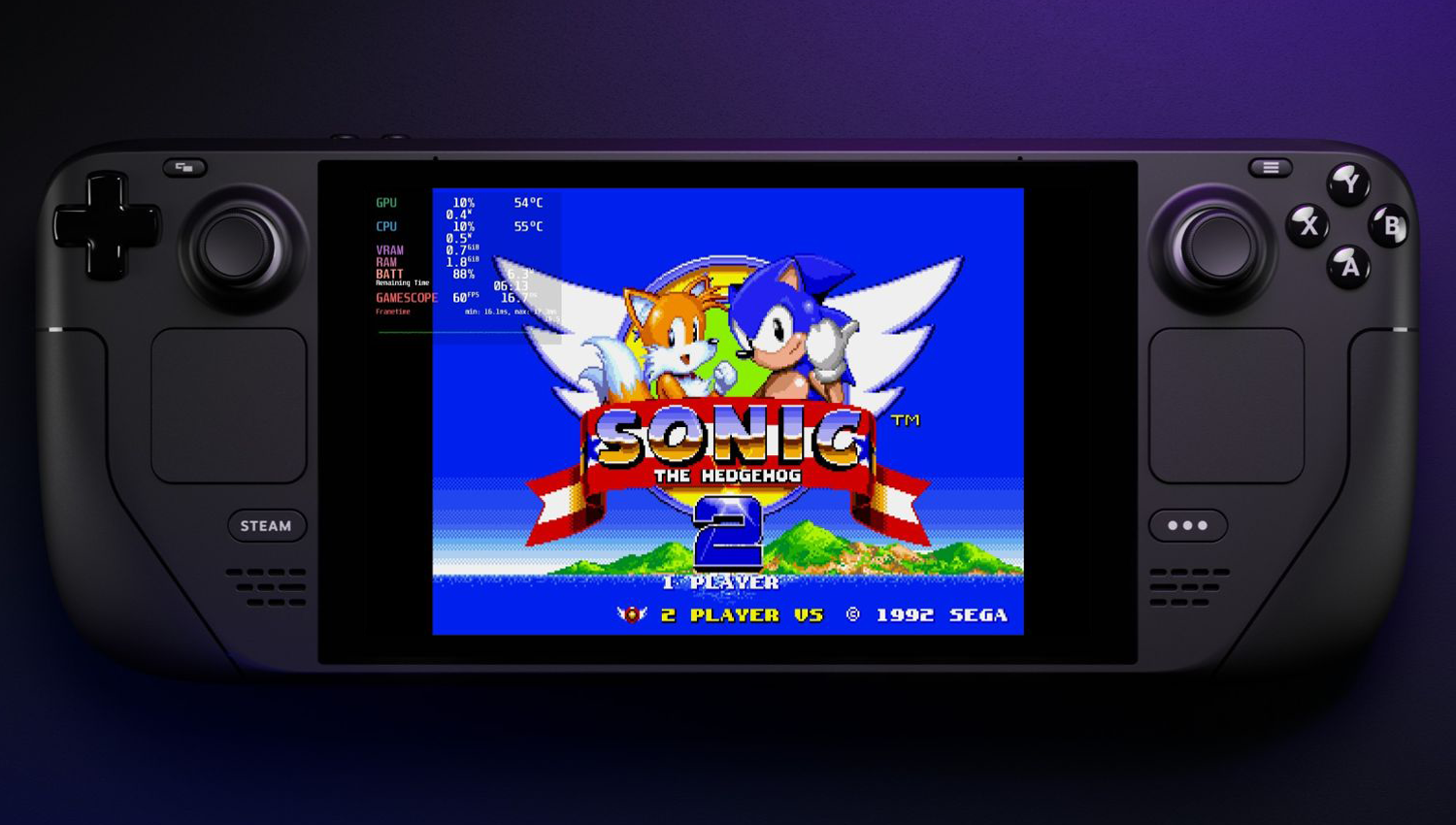 Sonic the Hedgehog 2 (SEGA Genesis) on the Steam Deck