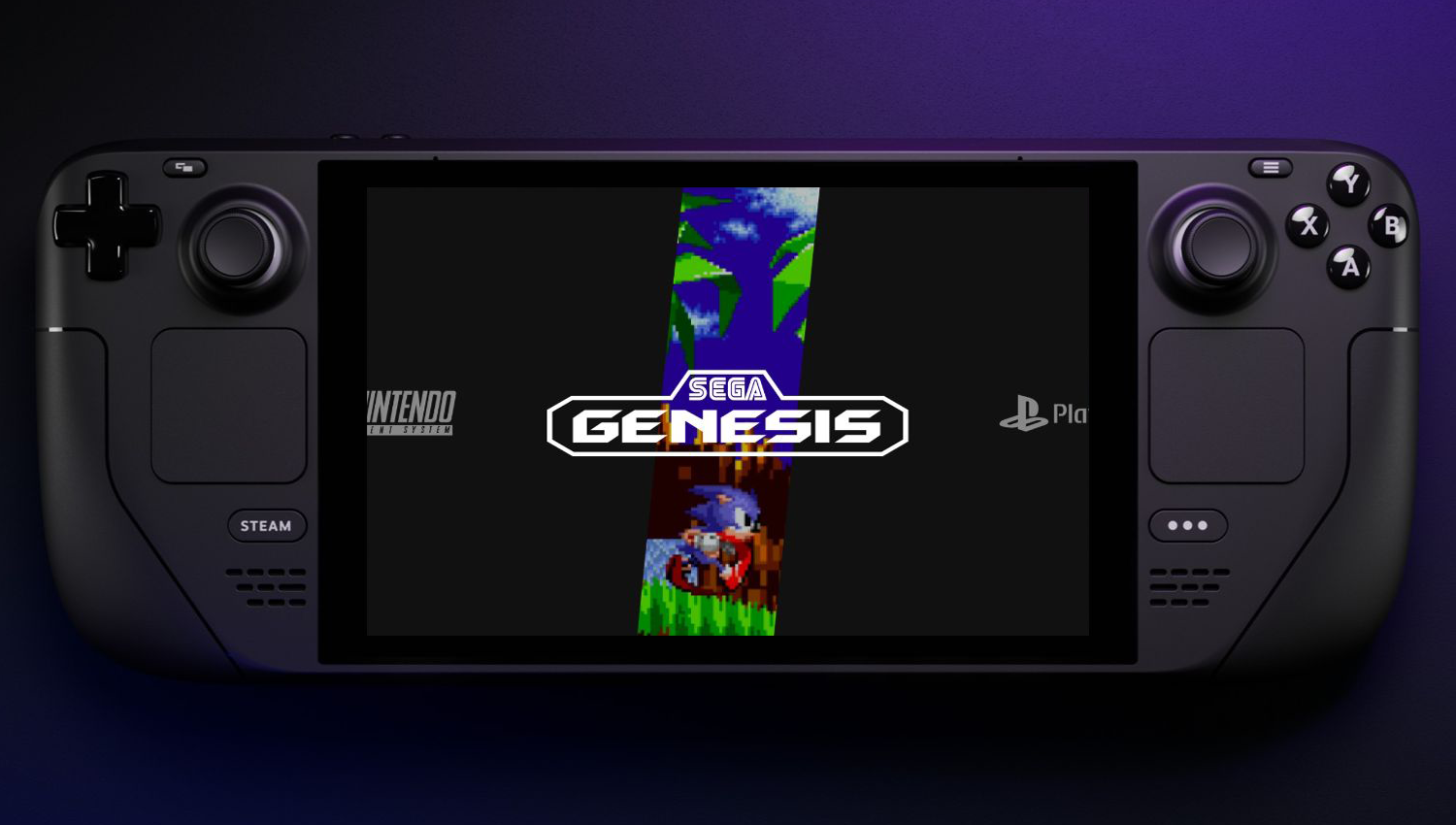 One of the ES-DE Themes with SEGA Genesis visible